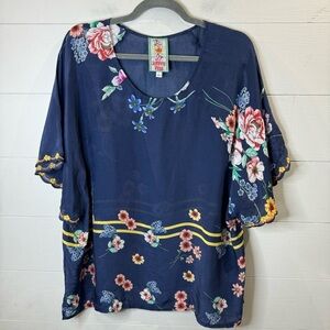 Johnny Was | Women’s Paola Floral Short Sleeve Top Size Large